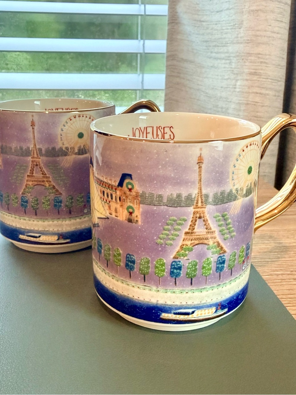 Anthropologie Holiday Time In The City Mug Paris Set Of 2